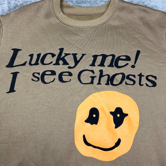 Lucky Me I Fee Ghosts Camp Flog Gnaw Nov 11 Kid Cudi Sweater Crewneck Medium - Picture 7 of 11